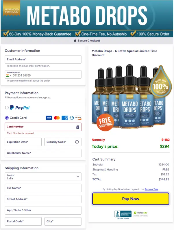 metabo drops official website